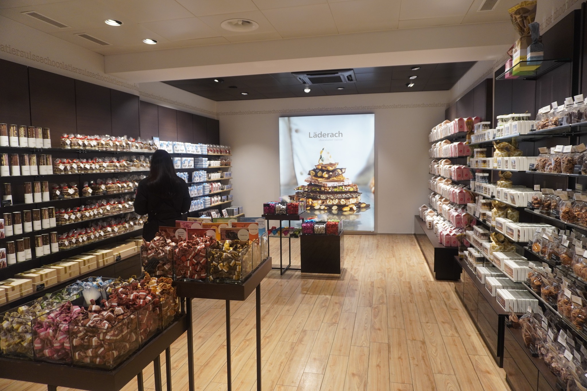 Chokoladebutik i Barnhofstrasse. Fra Zürich, Schweiz.