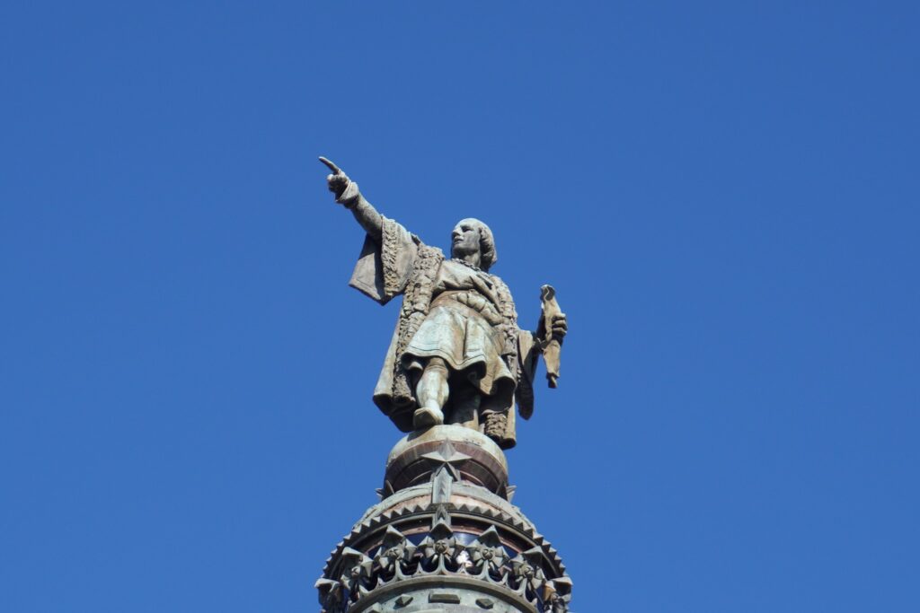 Christopher Columbus skulptur. Fra Barcelona, Spanien.