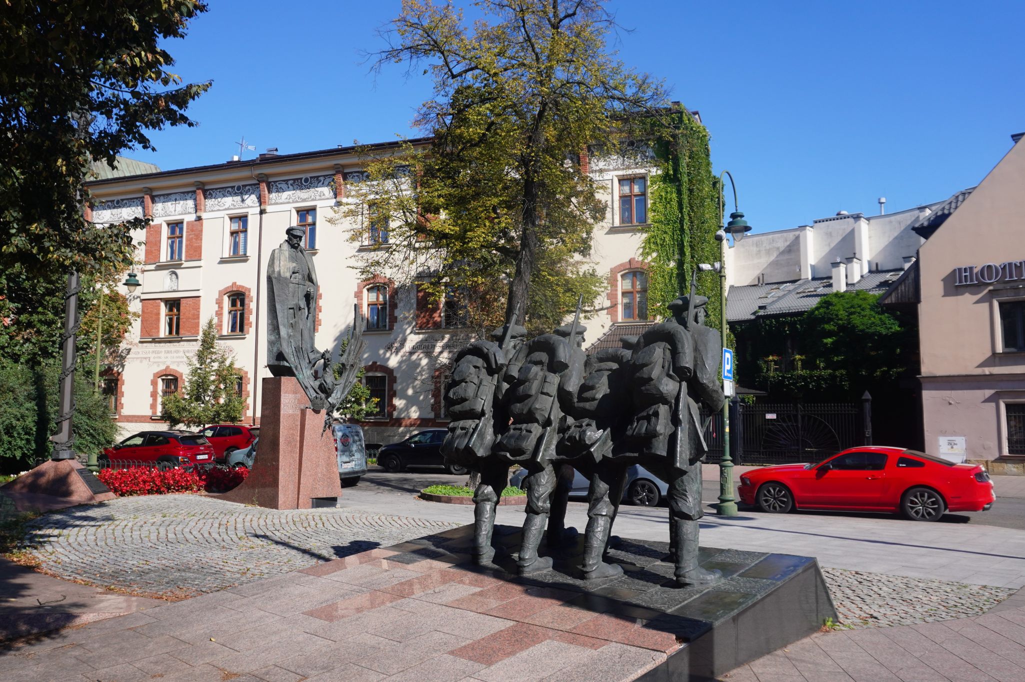 Polen: Józef Piłsudski mindesmærket i Krakow